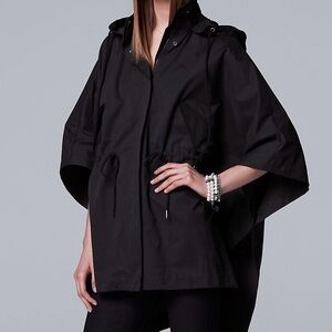 Simply Vera Vera Wang Black Hooded Cape